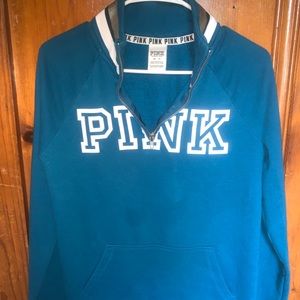 PINK hoodies with half zipper size XS
